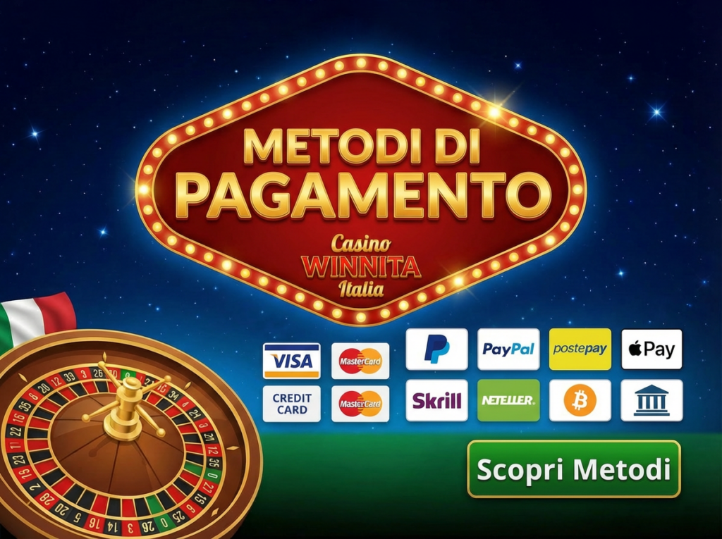 Winnita Italia Casino allows Italian players to easily deposit and withdraw funds from their accounts